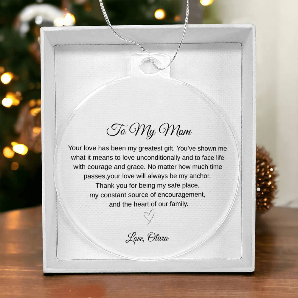To My Mom Acrylic Ornament