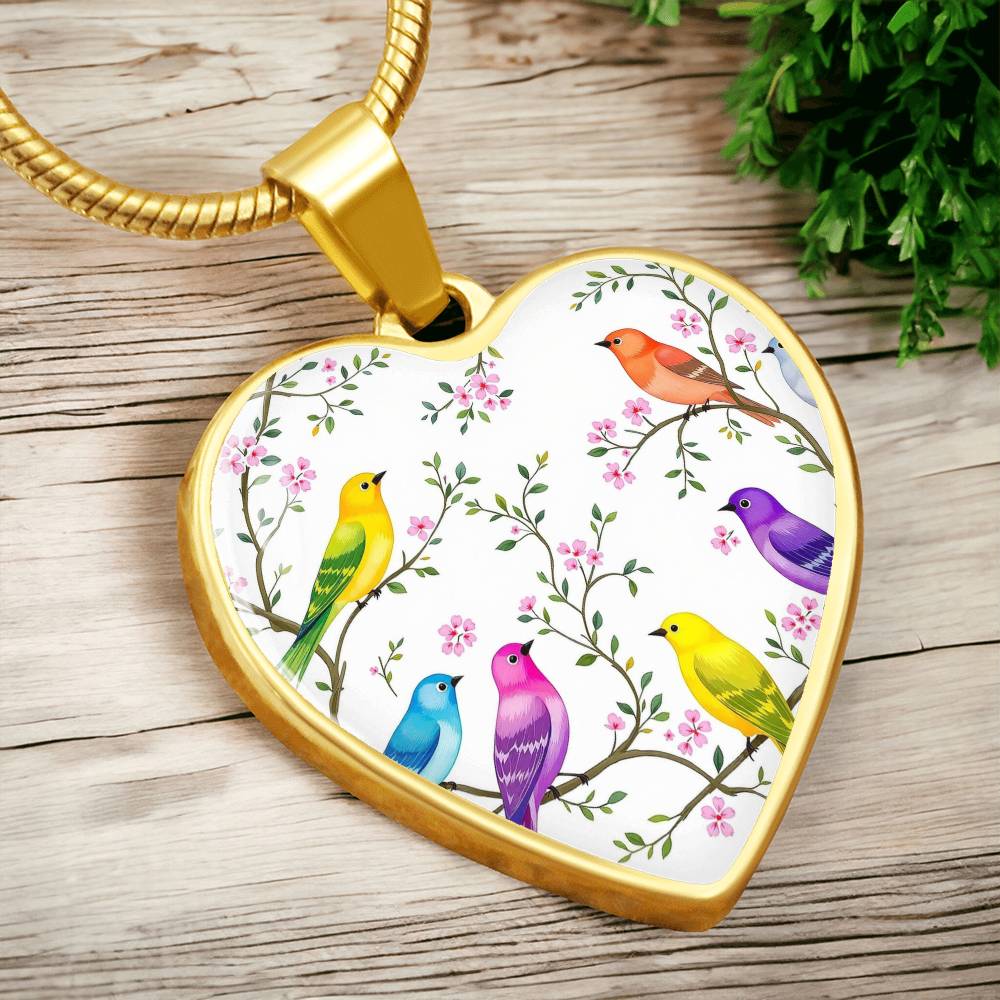 Bird Necklace with Engraving