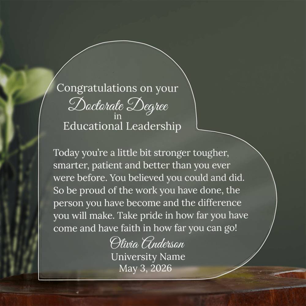 Personalized Doctorate Phd Graduation Gift