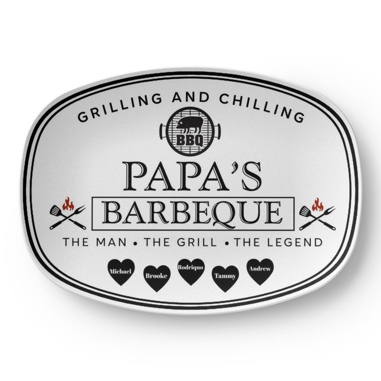 Papa's Grilling BBQ Platter 10”x14” Platter