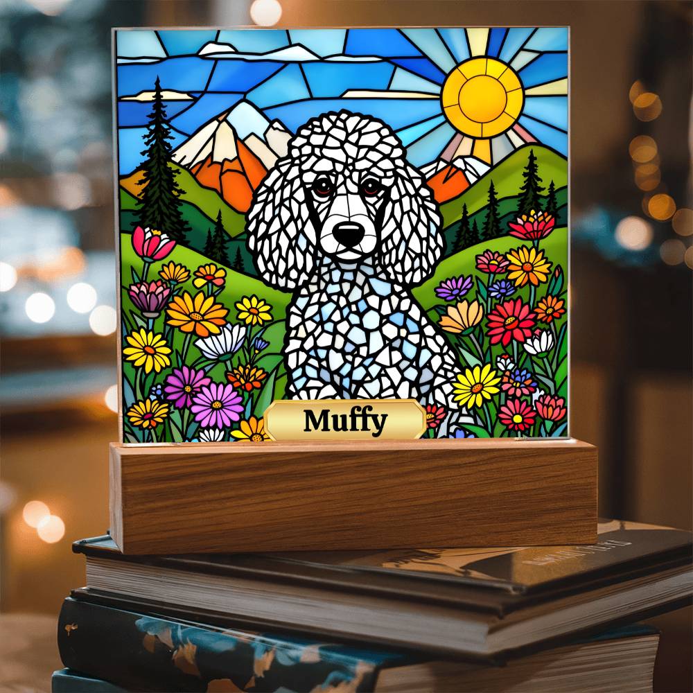 Poodle Lighted Plaque