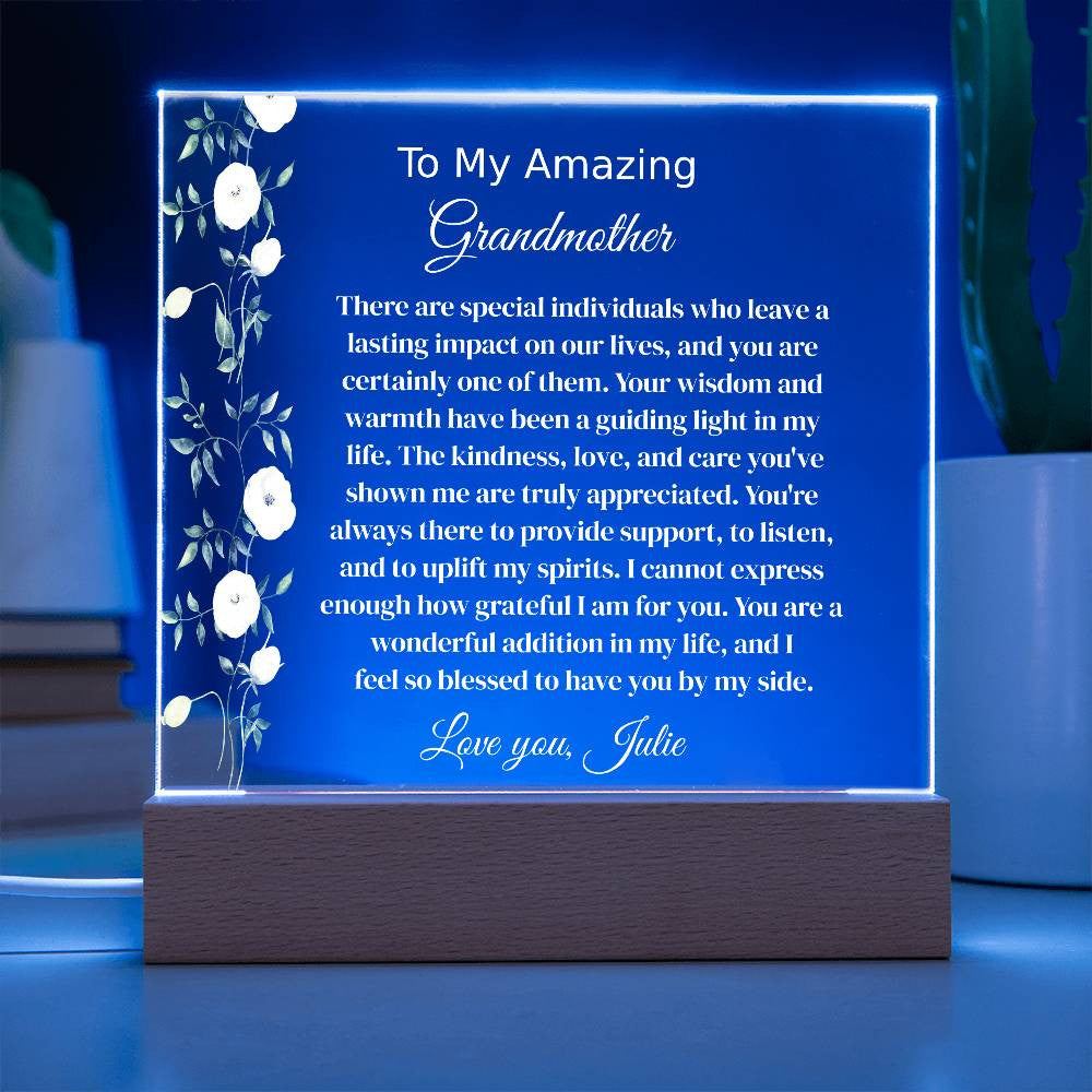 Personalized Grandmother Acrylic Plaque
