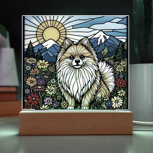 Pomeranian Dog Lighted Plaque