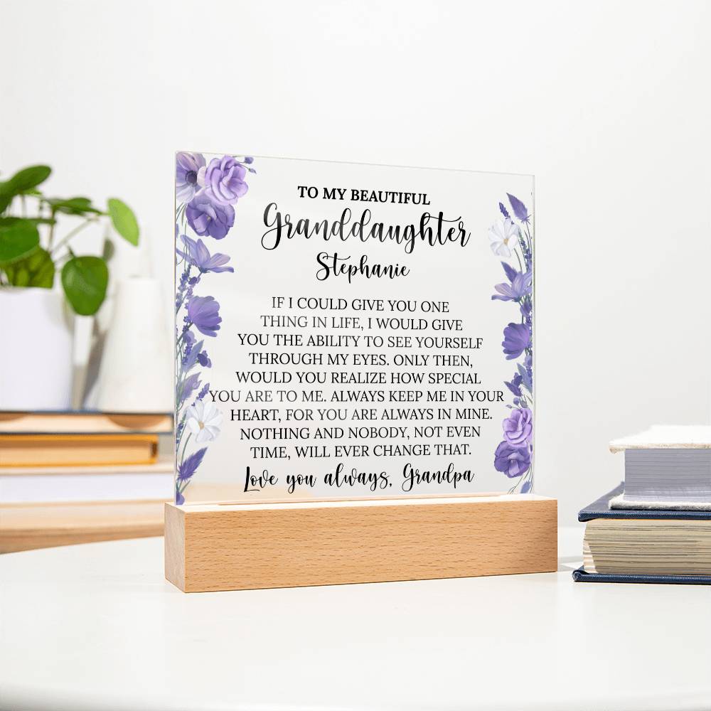 Personalized Granddaughter Acrylic Plaque