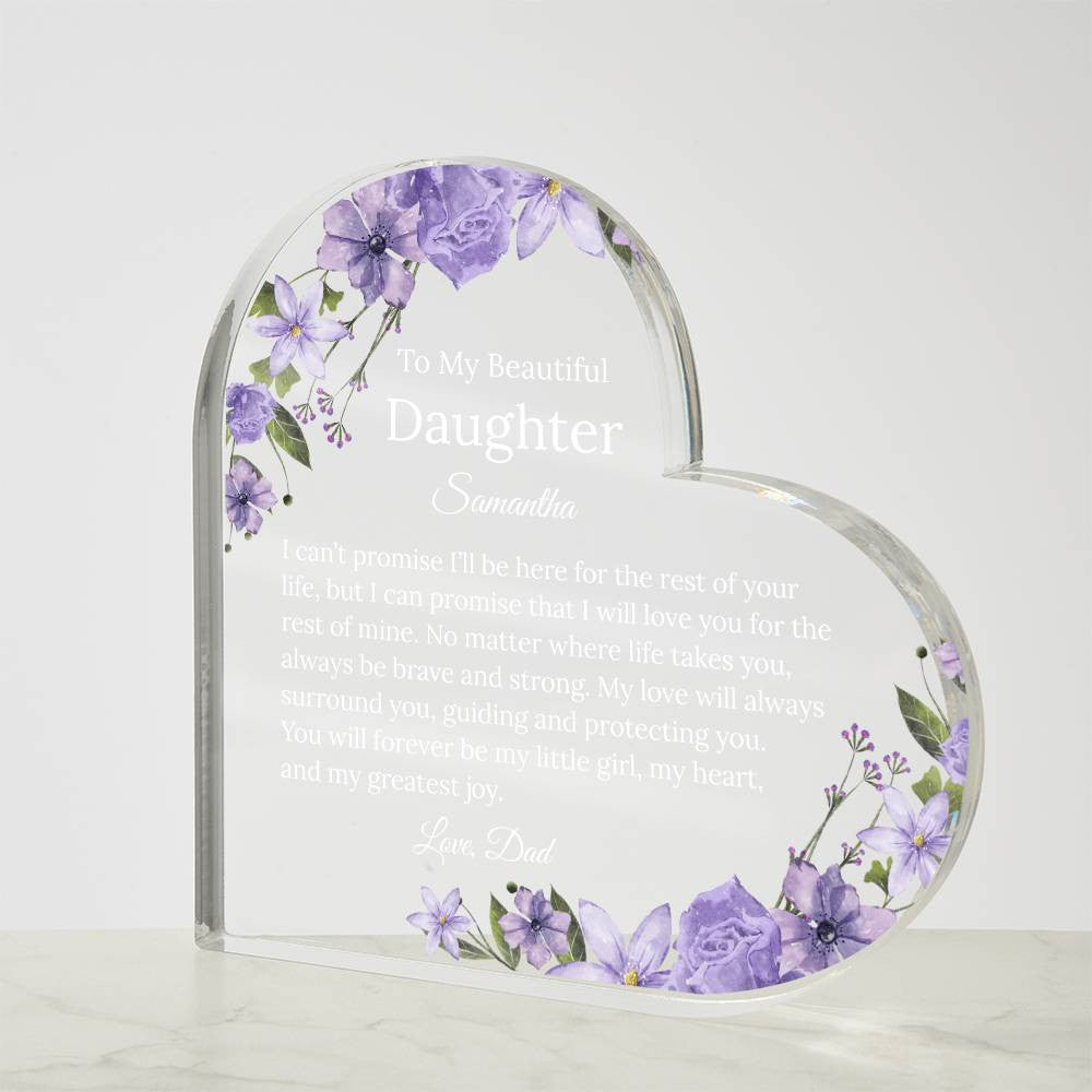 Personalized Daughter Acrylic Heart Gift