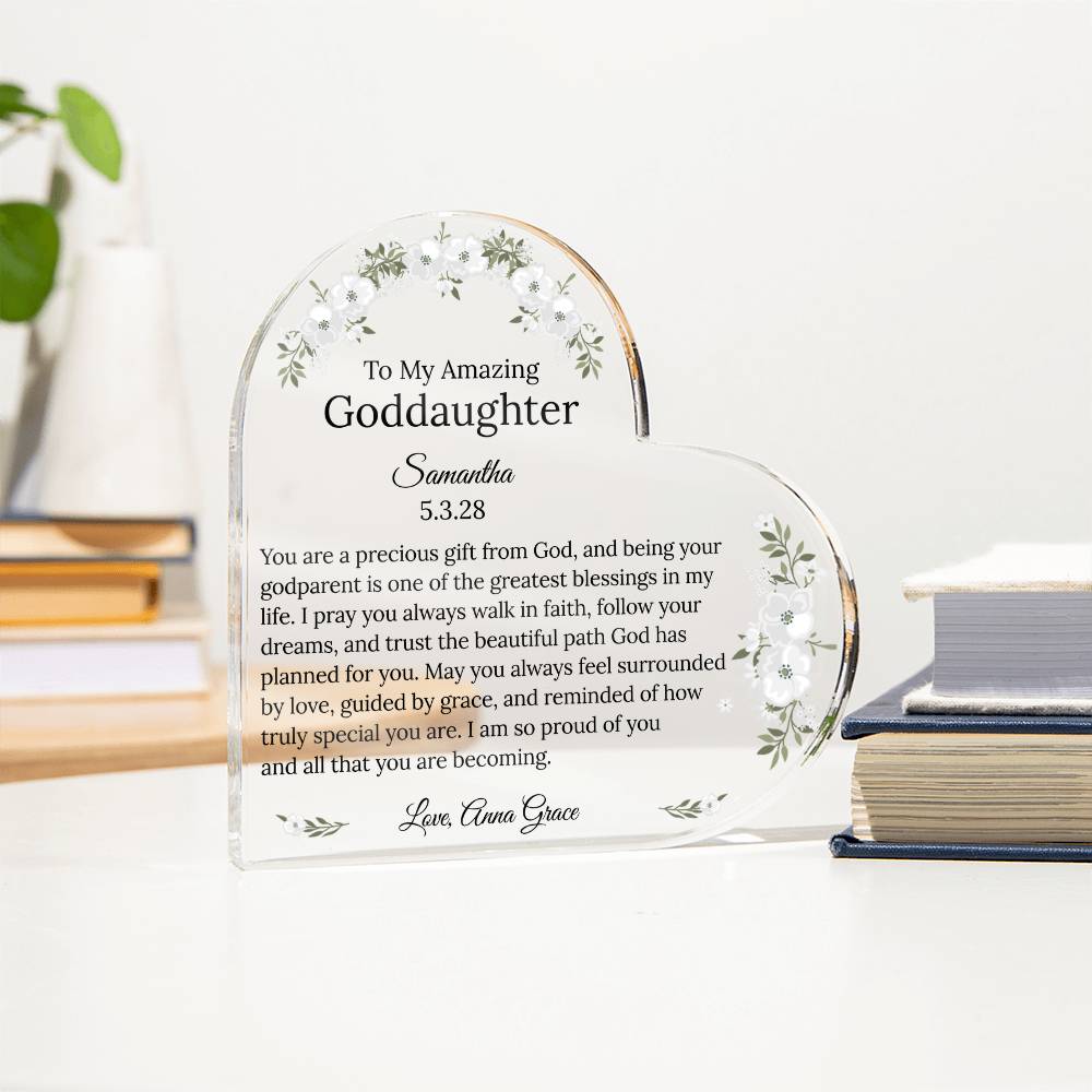 Goddaughter Acrylic Heart Gift