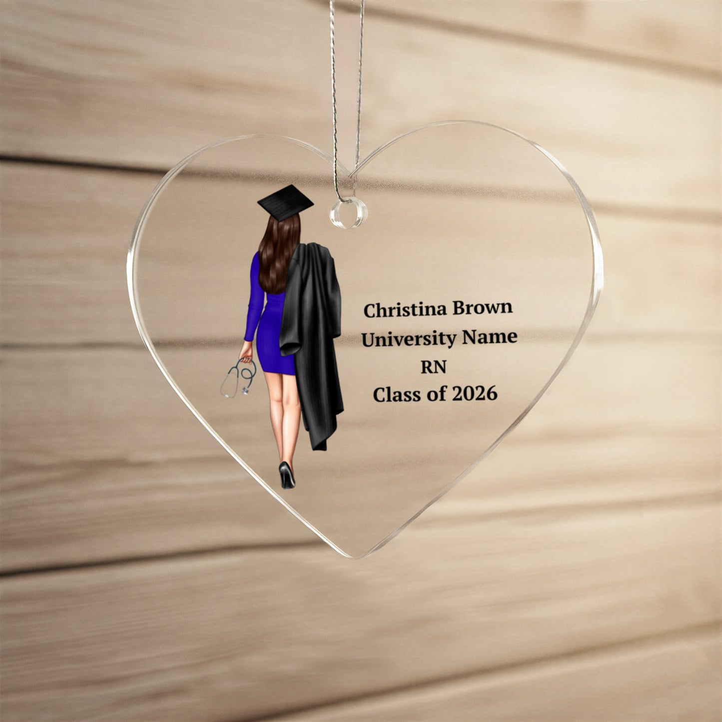 Nurse Graduation Ceramic Heart Ornament