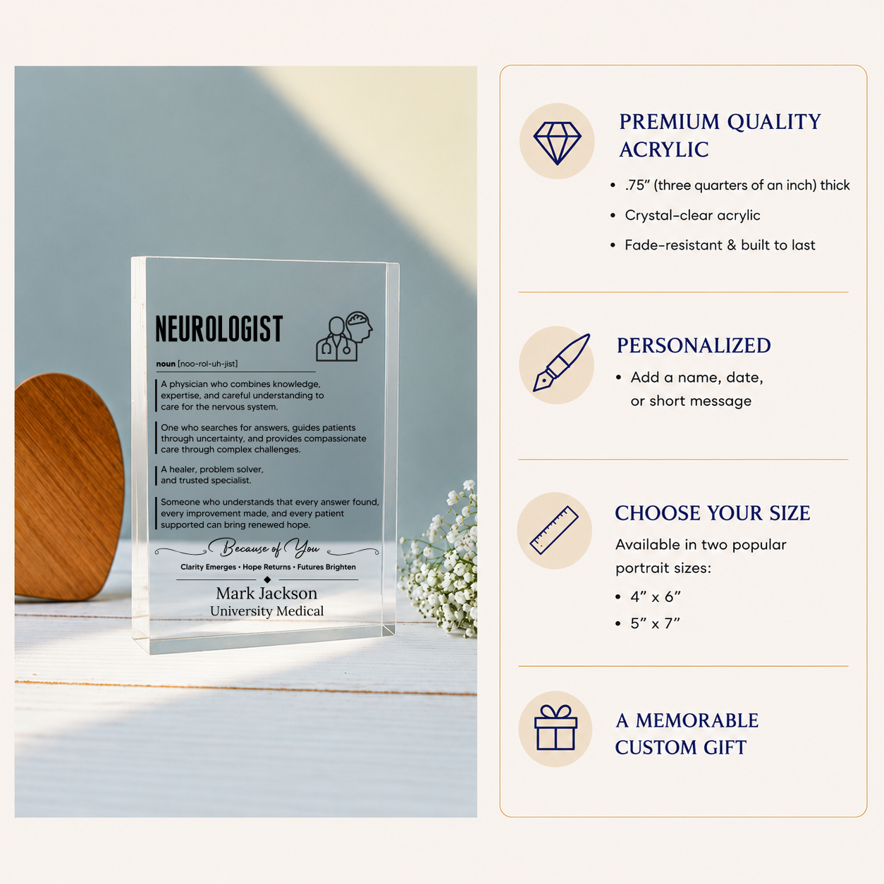 Neurologist Appreciation Plaque