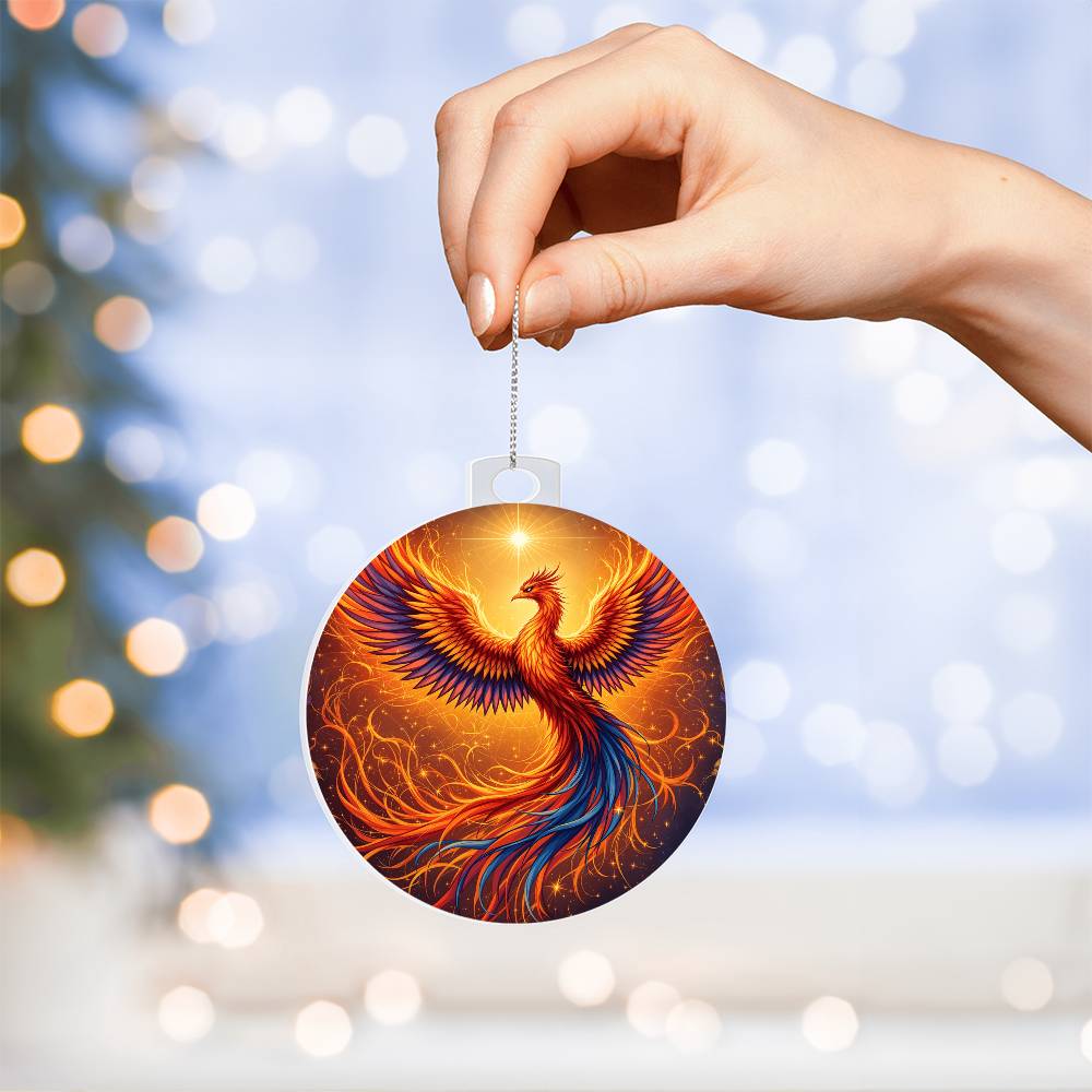 Rising Phoenix Acrylic Ornament