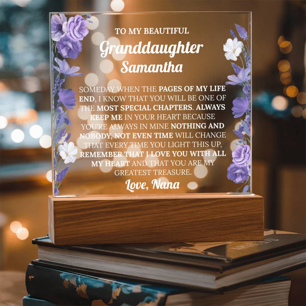 Personalized Granddaughter Acrylic Plaque