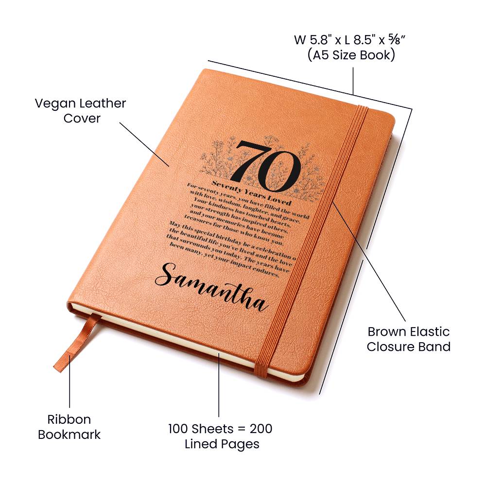 70th Birthday Journal