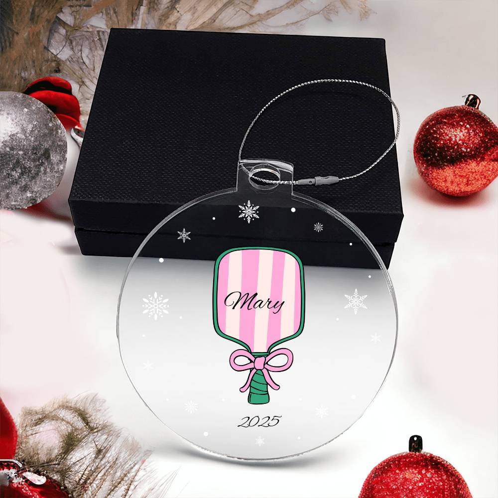 Pickleball Christmas Ornament Acrylic Ornament Plaque
