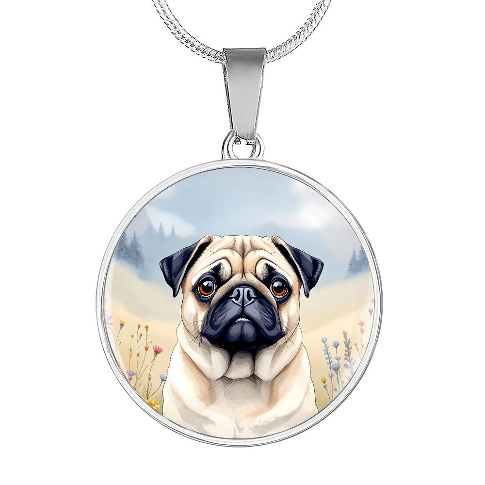 Pug Pendant Necklace