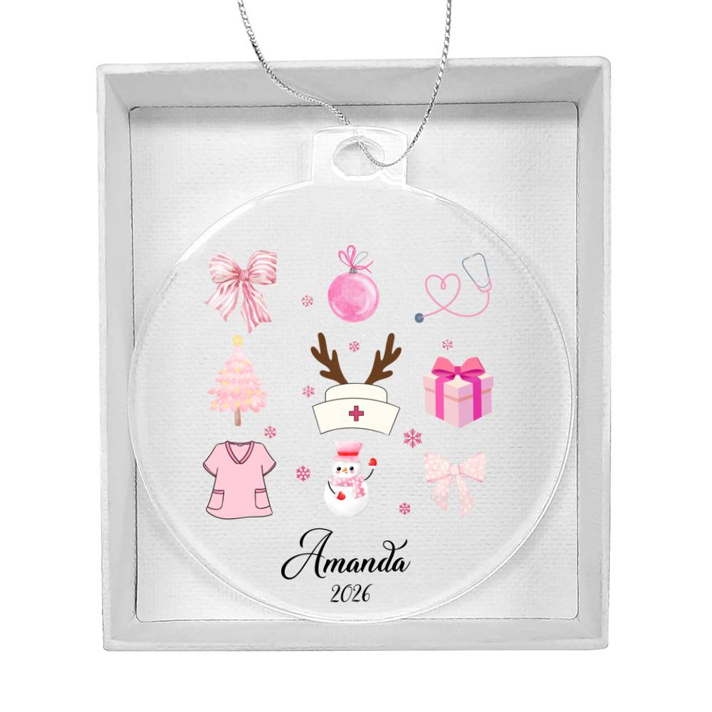 Nurse Acrylic Christmas Ornament