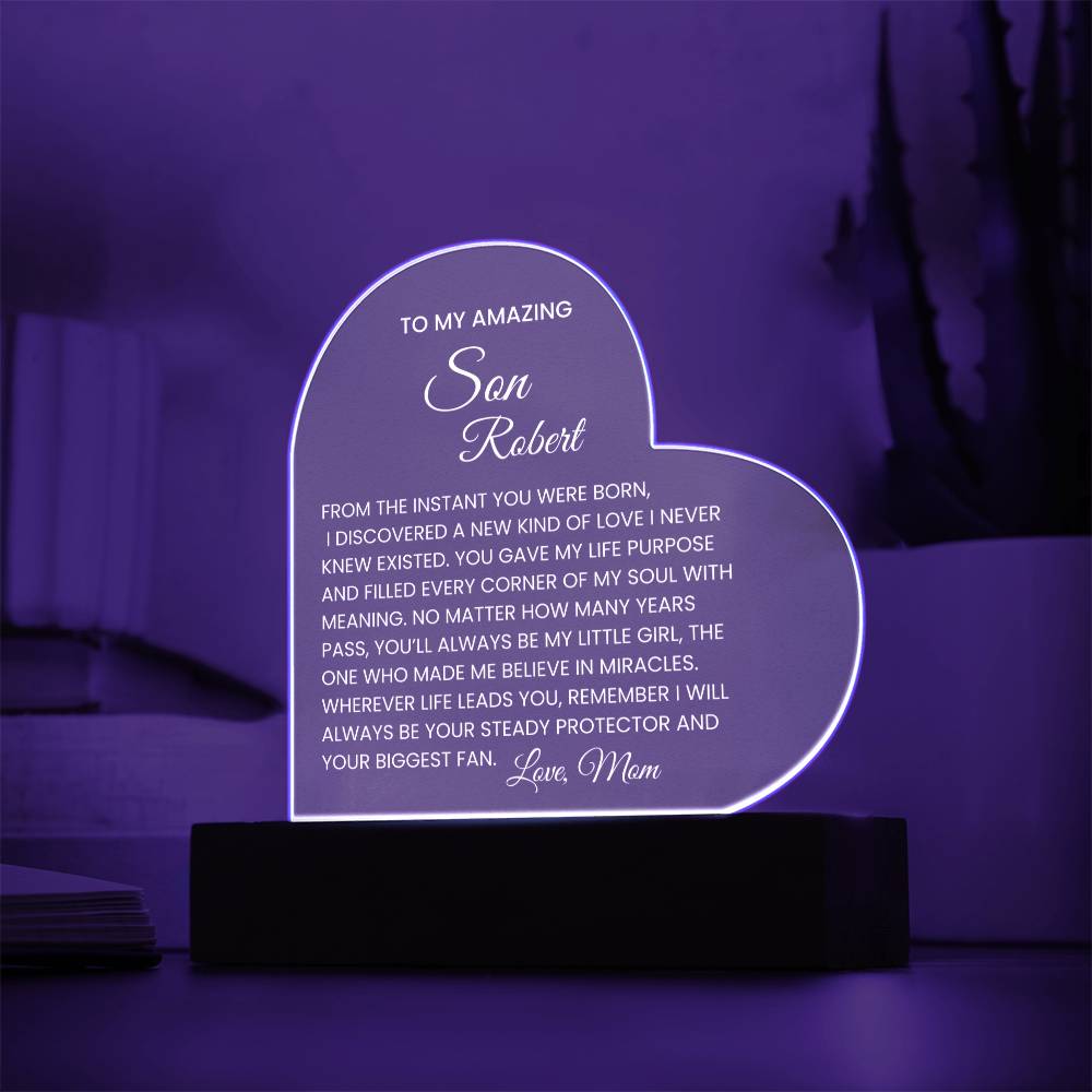 Personalized Heart Plaque Gift from Mom Dad