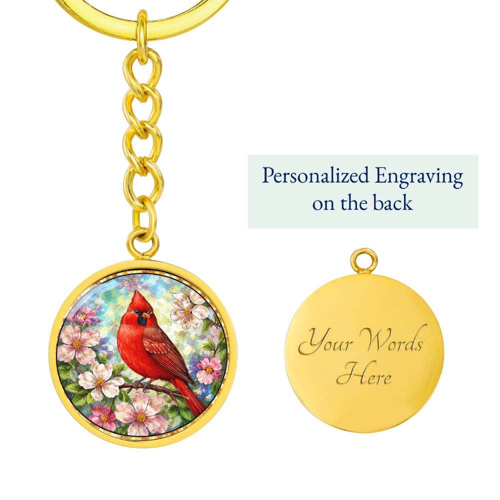 Cardinal Personalized Engraved Necklace Bracelet or Keychain