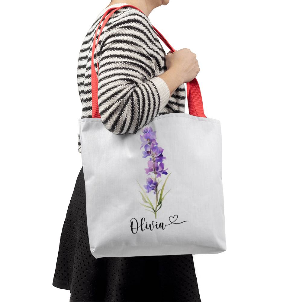 Birth flower Name Classic Tote Bag