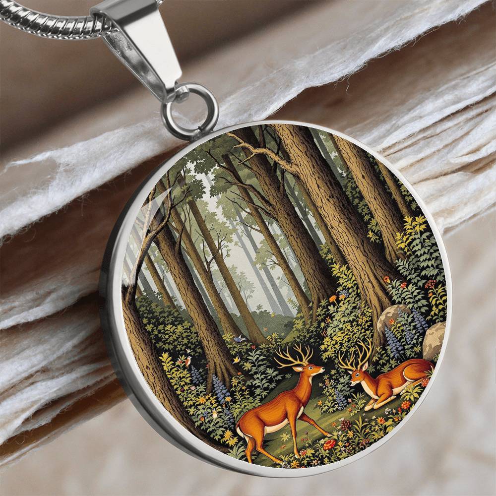 Woodland Deer Pendant Necklace
