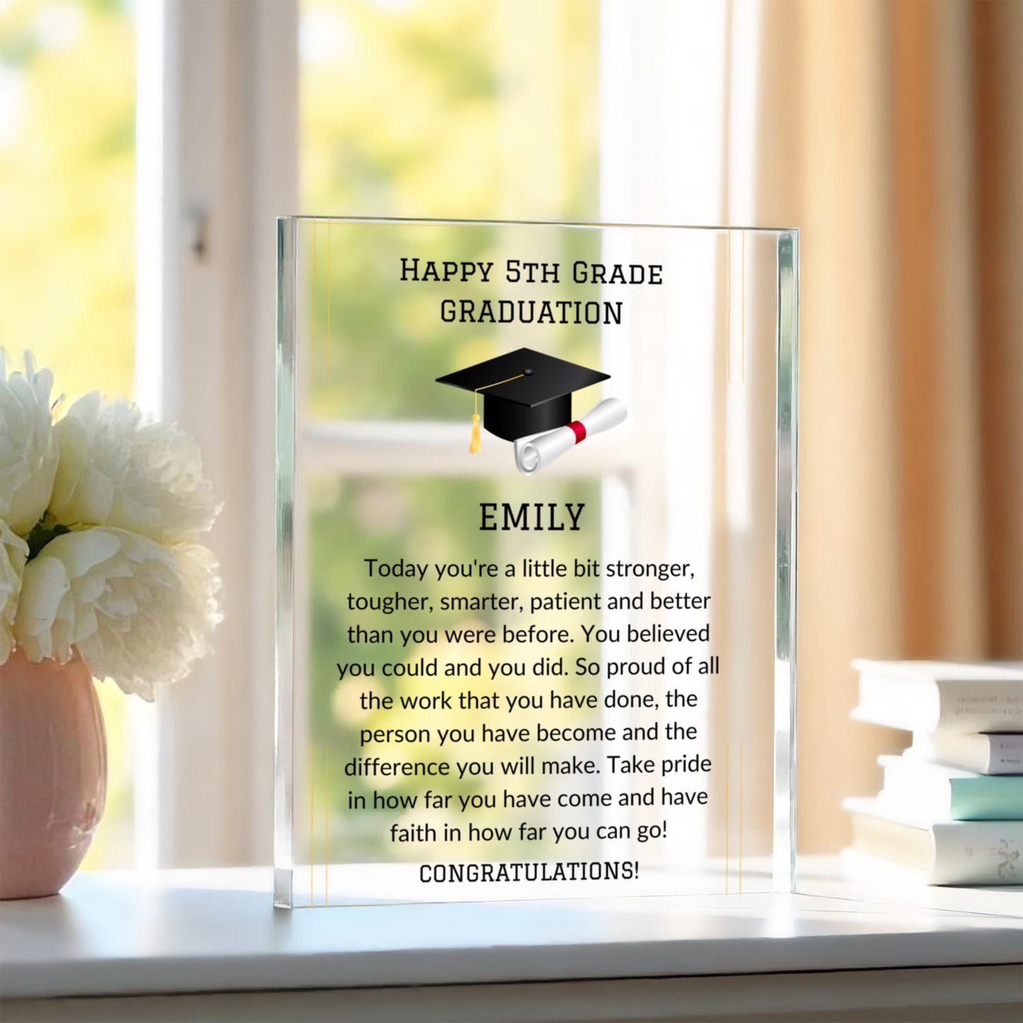 Personalized Graduation Plaque for 5th Grade