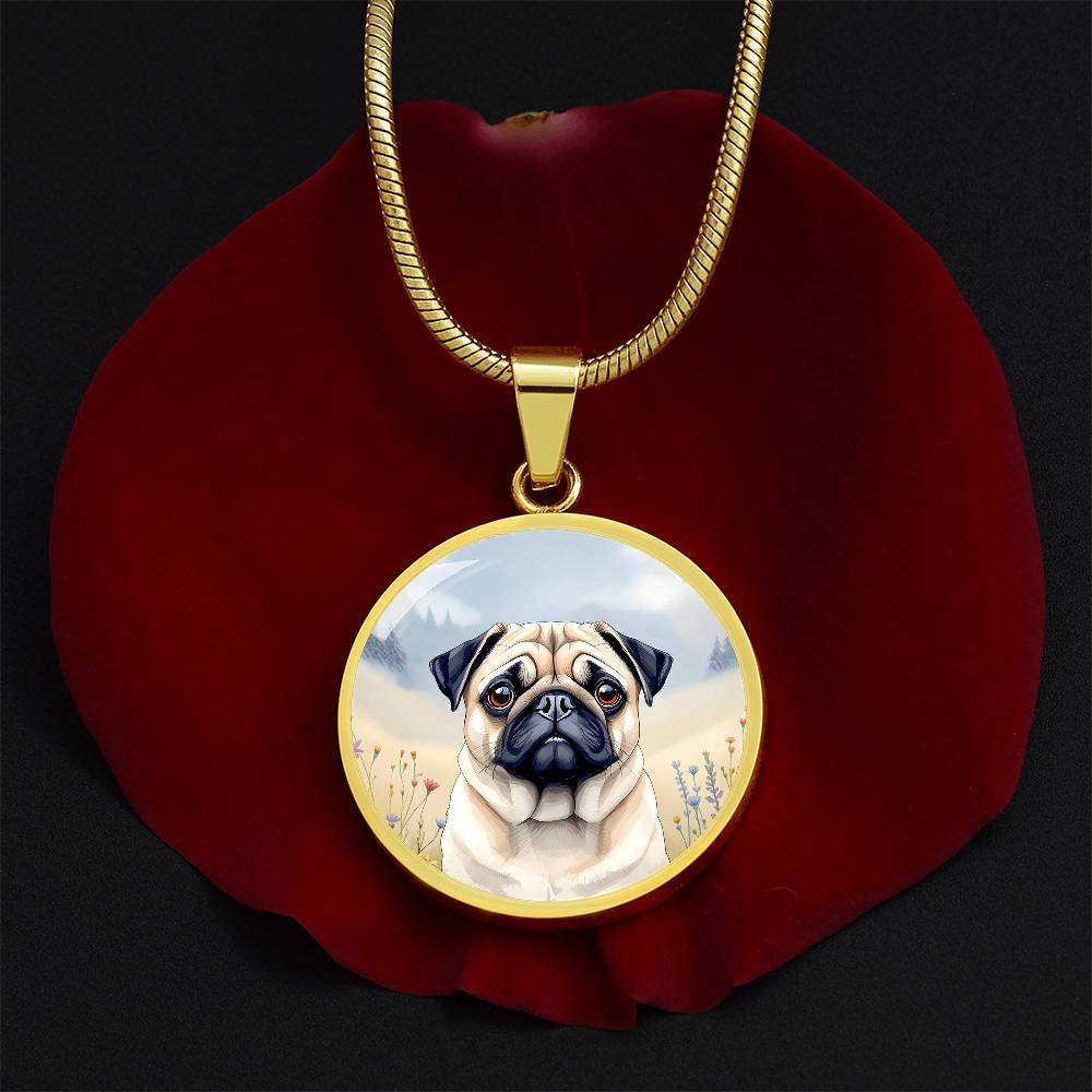Pug Pendant Necklace