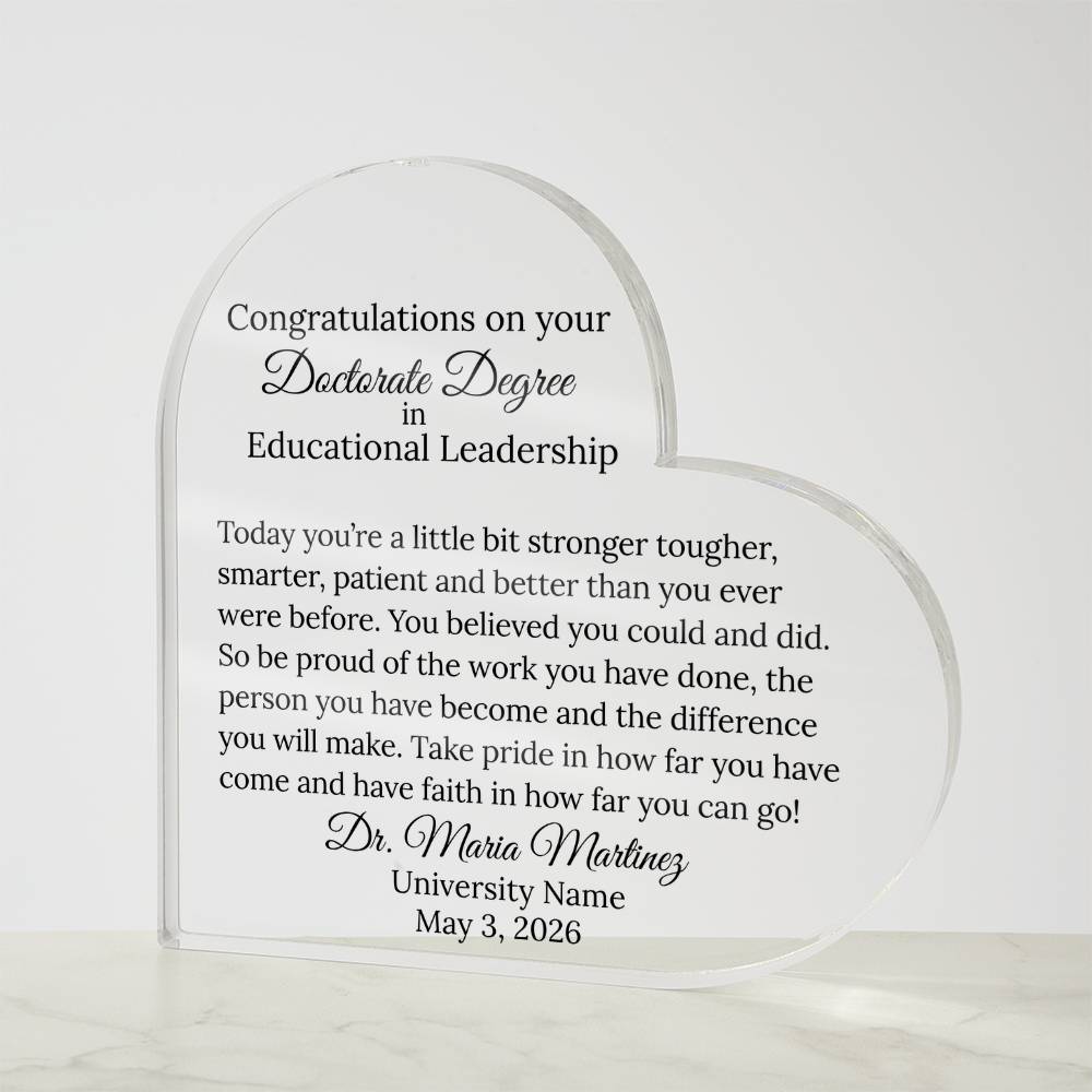 Personalized Doctorate Phd Graduation Gift