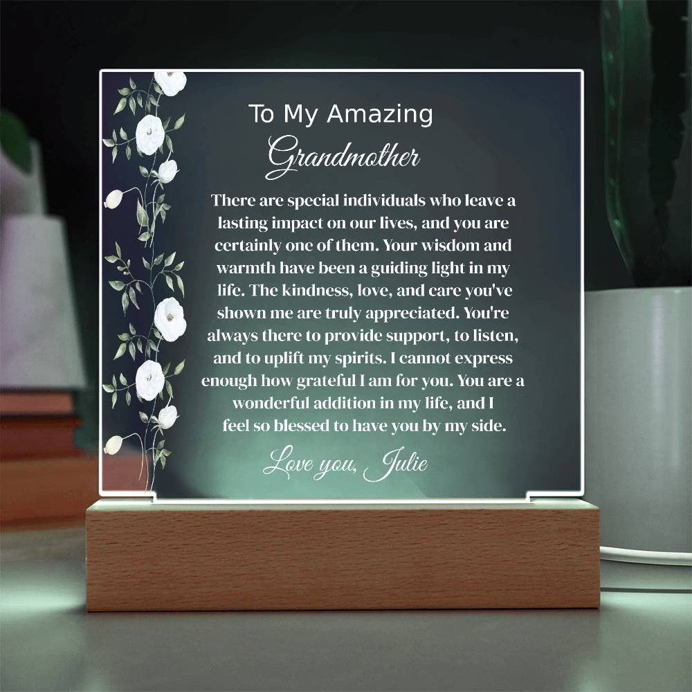 Personalized Grandmother Acrylic Plaque