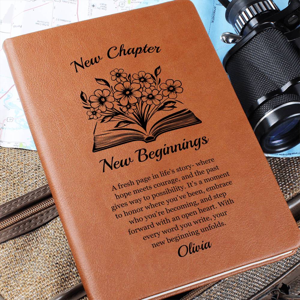 Next Chapter New Beginnings Vegan Leather Journal