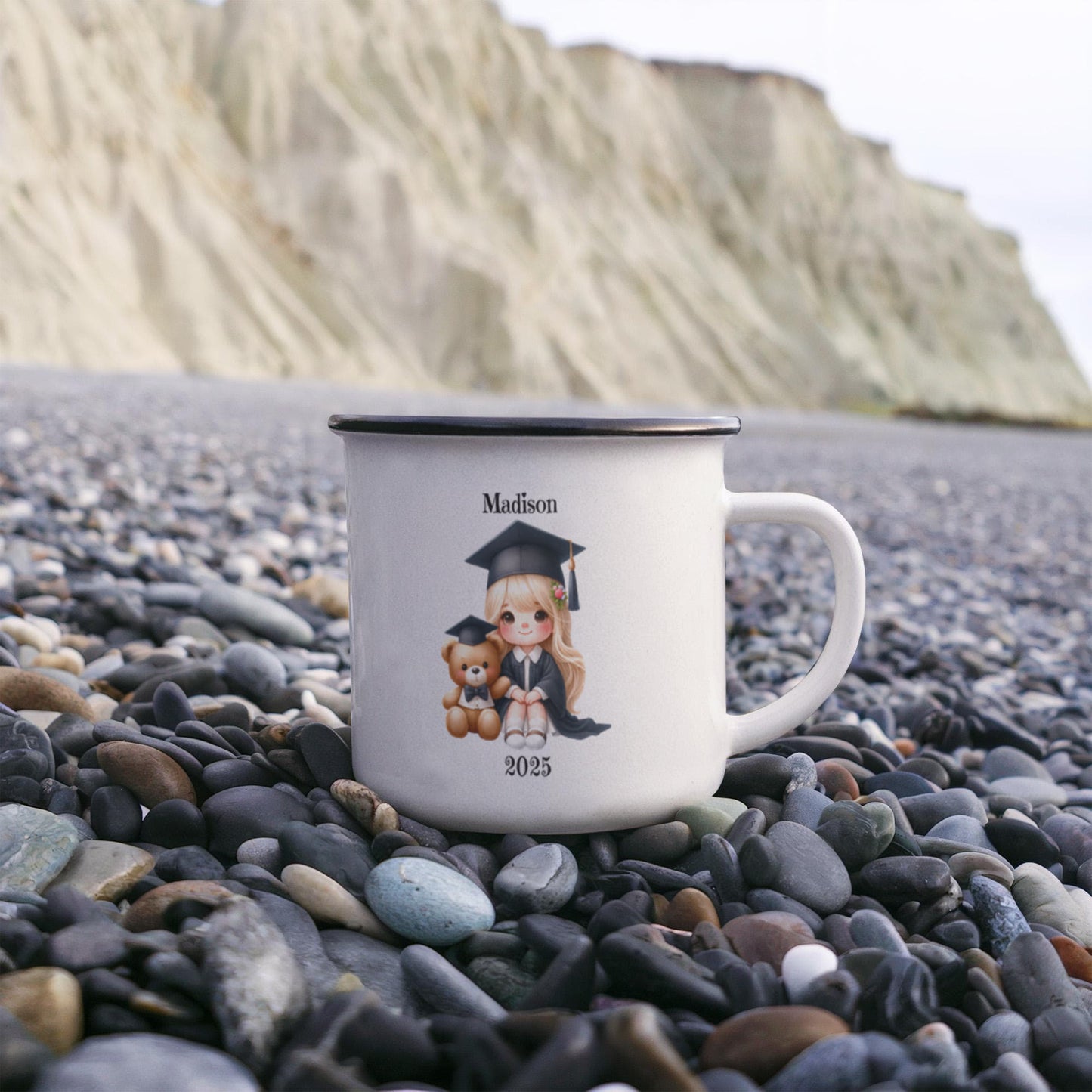 Kindergarten Graduation 12oz Enamel Camping Mug