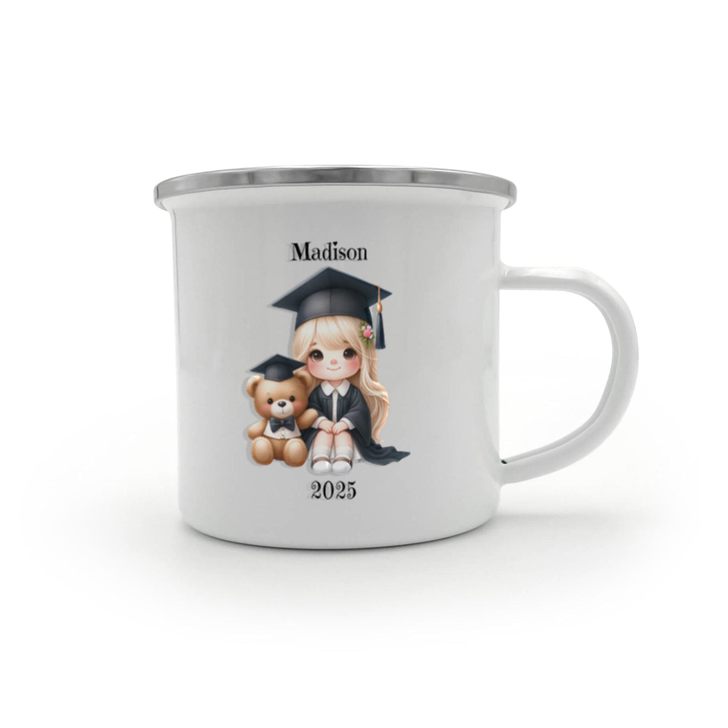 Kindergarten Graduation 12oz Enamel Camping Mug