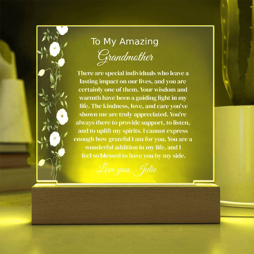 Personalized Grandmother Acrylic Plaque