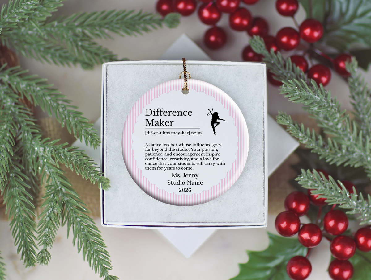 Dance Teacher Thank You Christmas Ornament