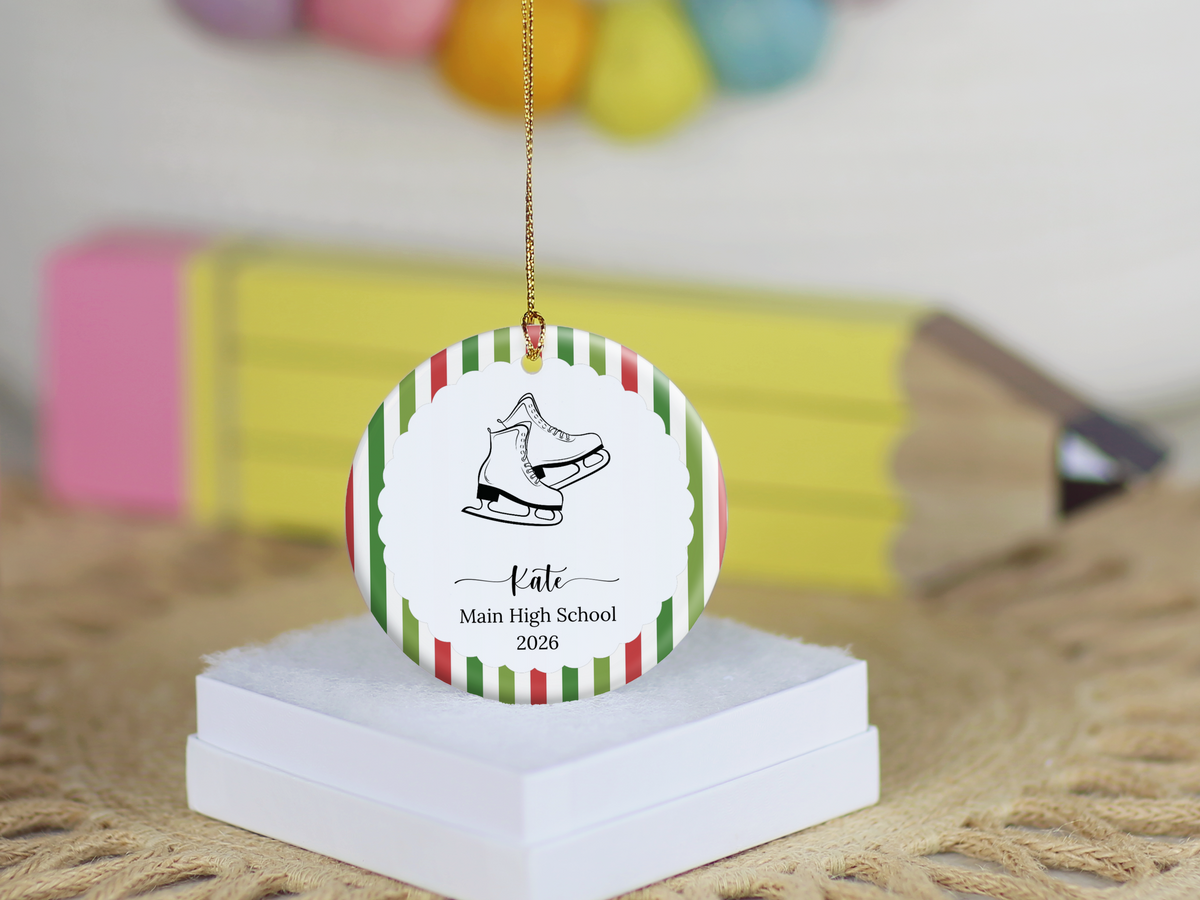 Ice skating Christmas Ornament