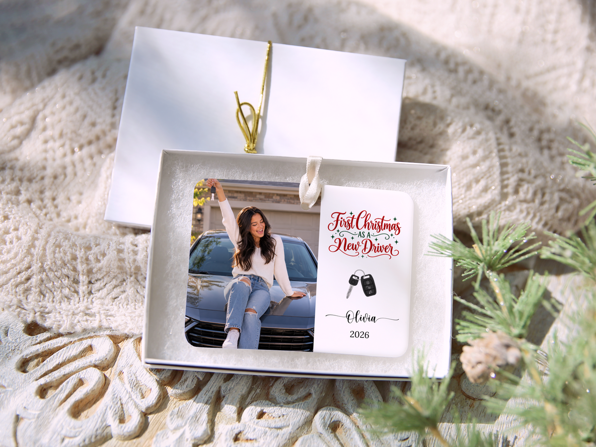 First Christmas As A New Driver Photo Ornament