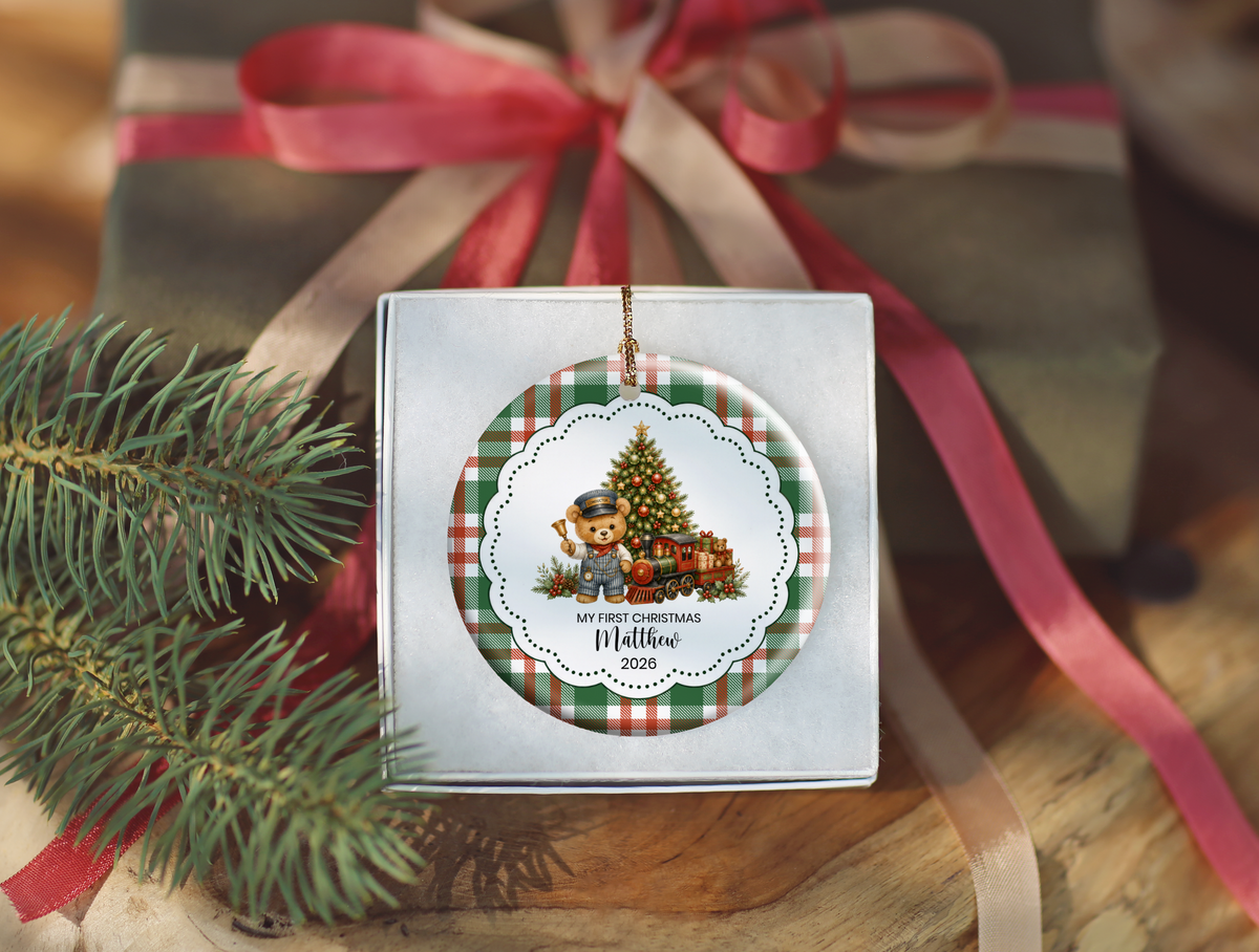 Baby's First Christmas Train Ornament