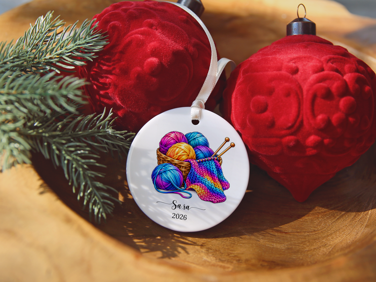 Knitting Christmas Ornament
