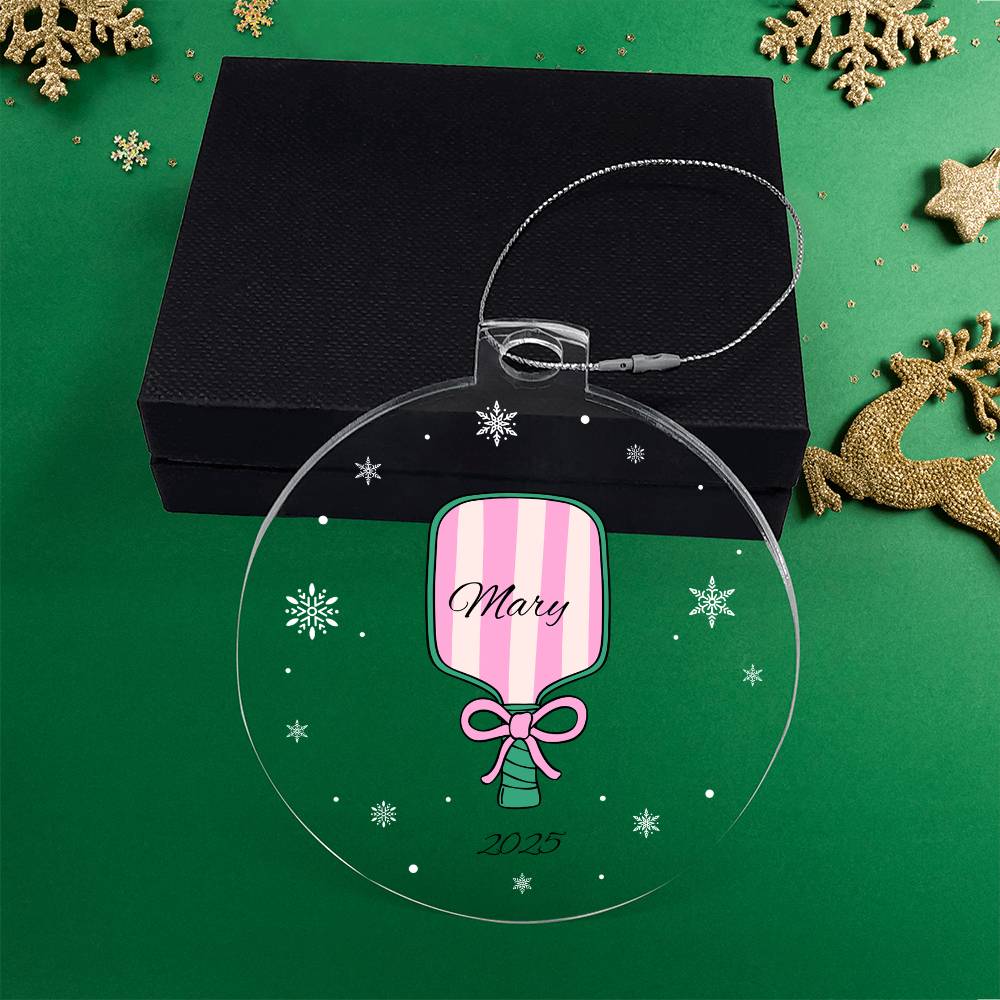 Pickleball Christmas Ornament Acrylic Ornament Plaque