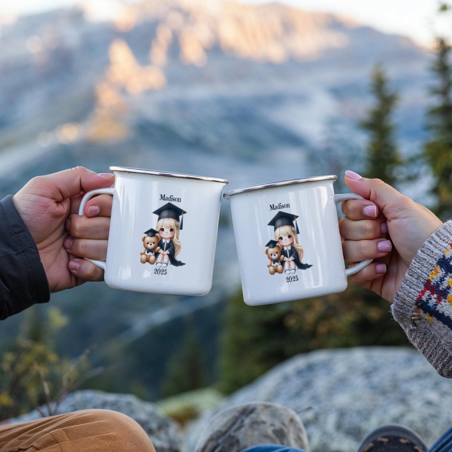 Kindergarten Graduation 12oz Enamel Camping Mug