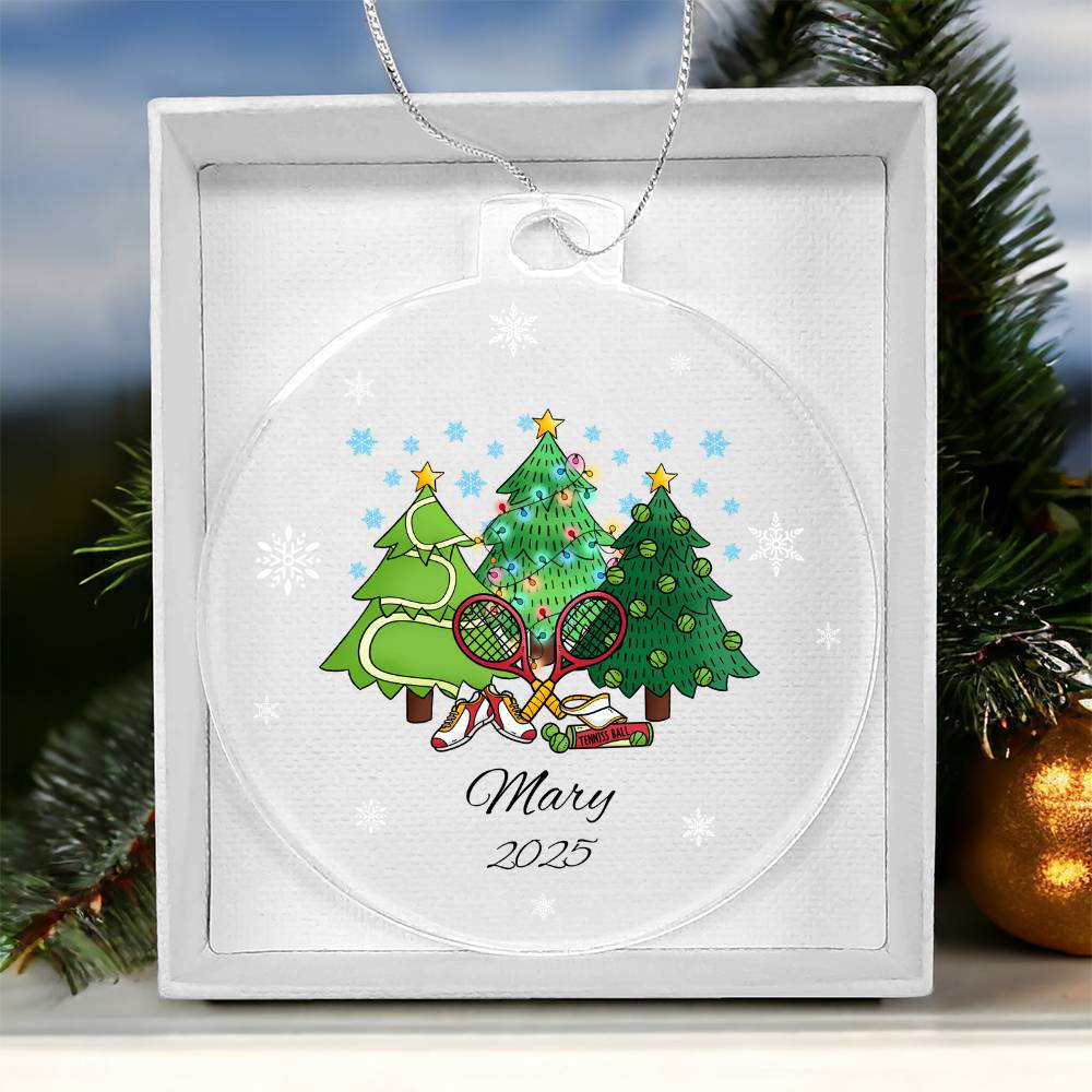 Tennis Christmas Tree Ornament Acrylic Ornament Plaque