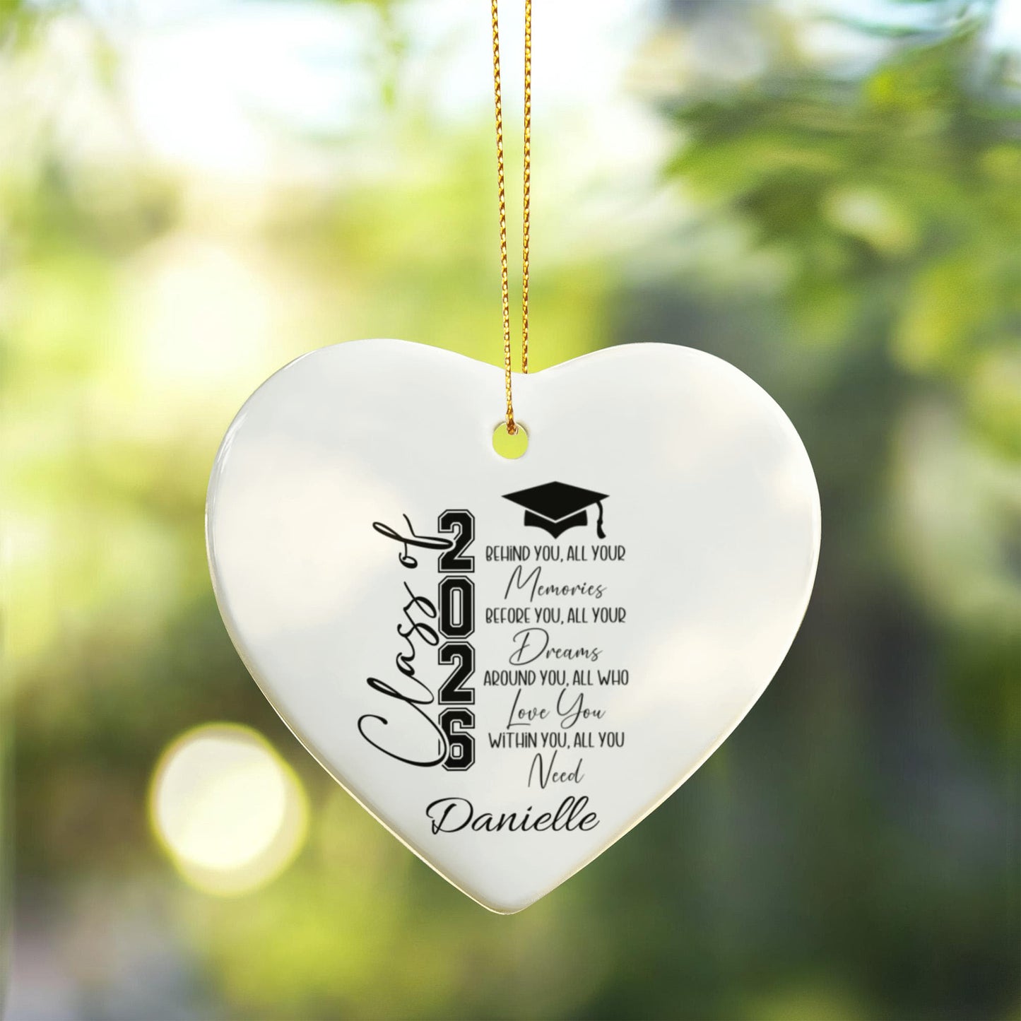 Class of 2026 Graduation Ceramic Heart Ornament