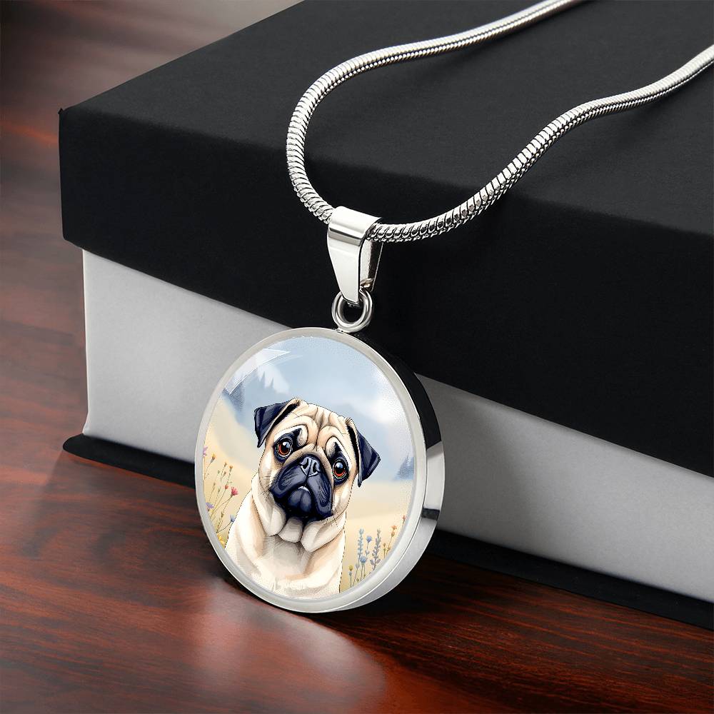Pug Pendant Necklace