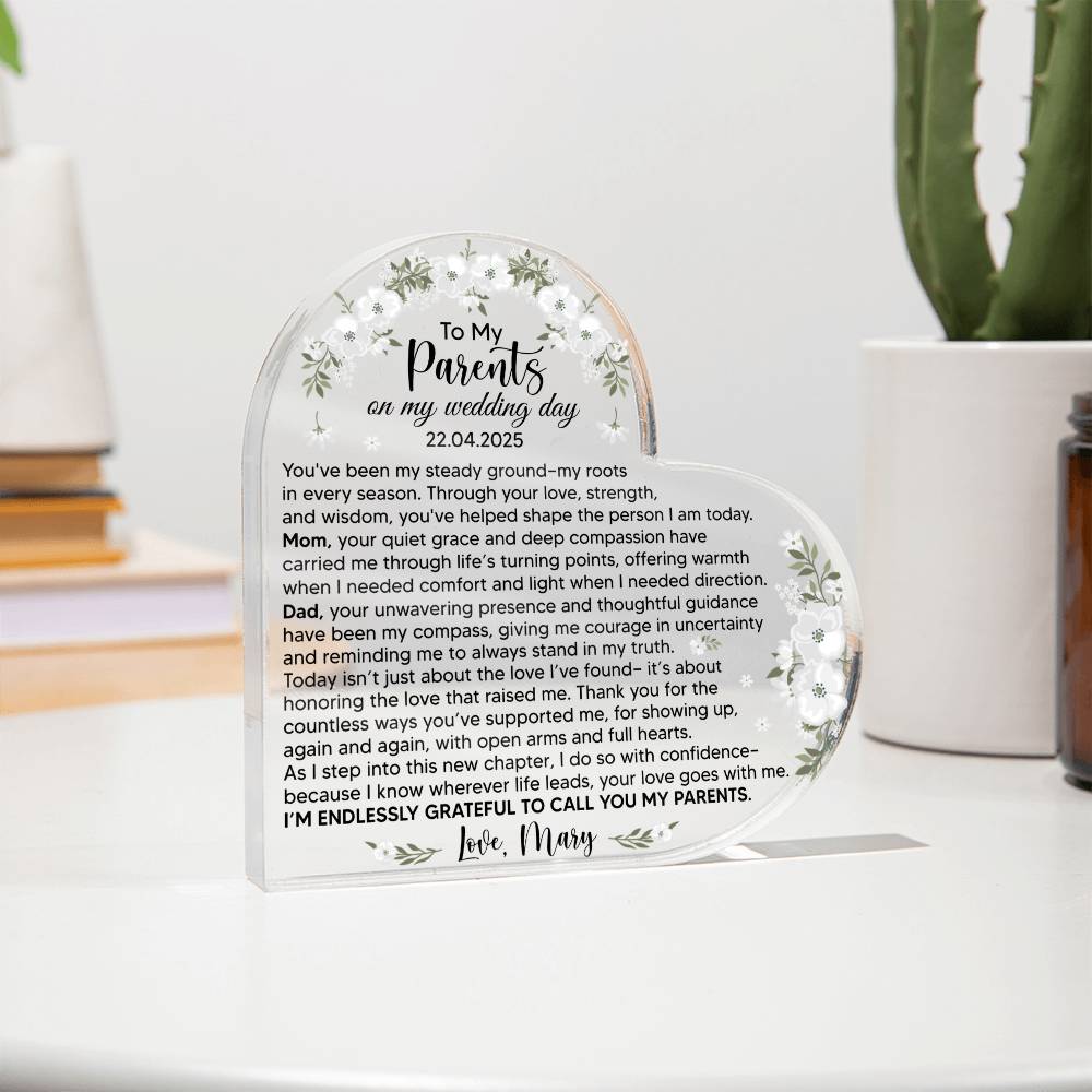 To My Parents on My Wedding Day