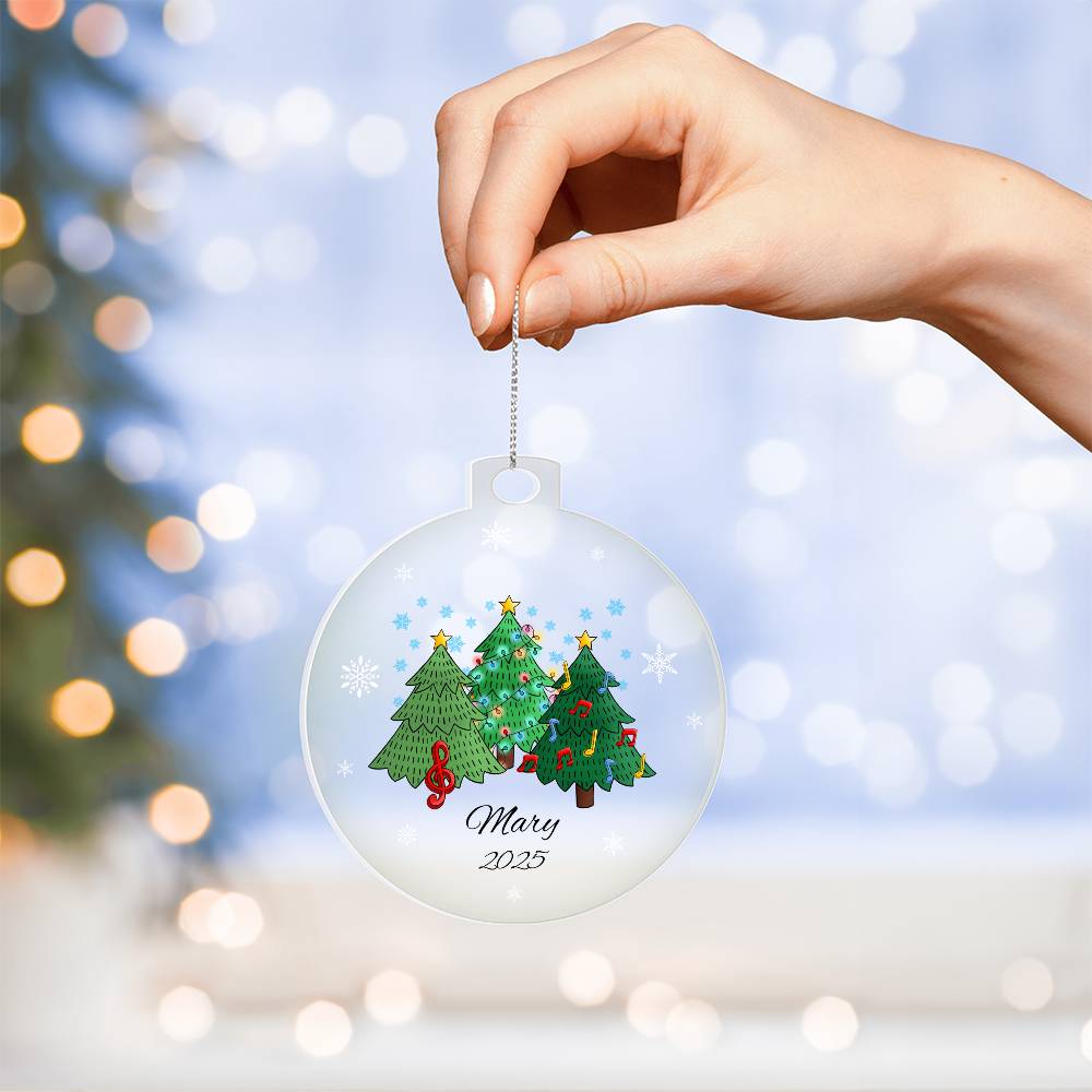 Music Christmas Tree Ornament Acrylic Ornament Plaque