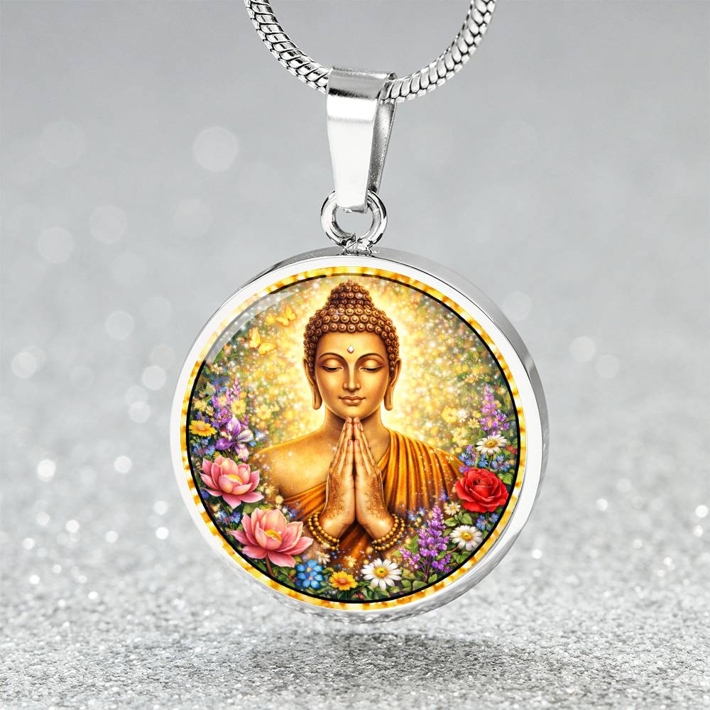 Buddha Engraved Necklace Bracelet or Keychain