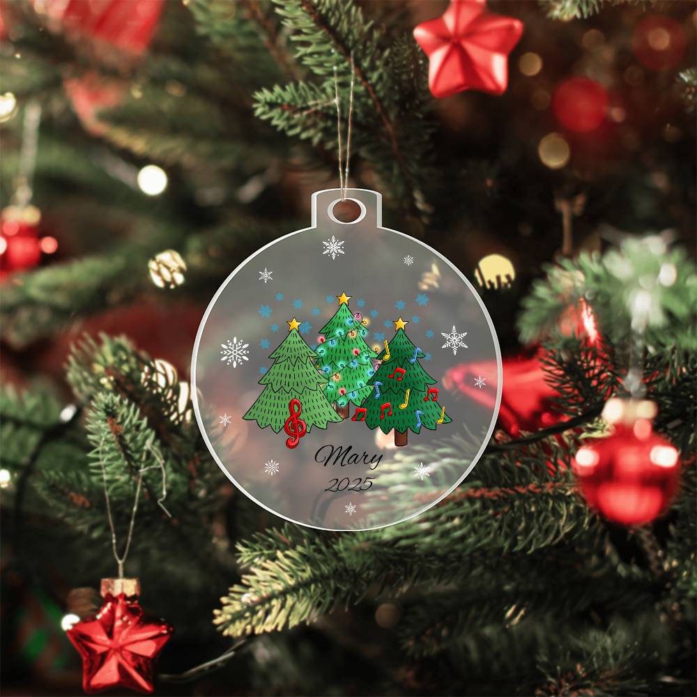 Music Christmas Tree Ornament Acrylic Ornament Plaque