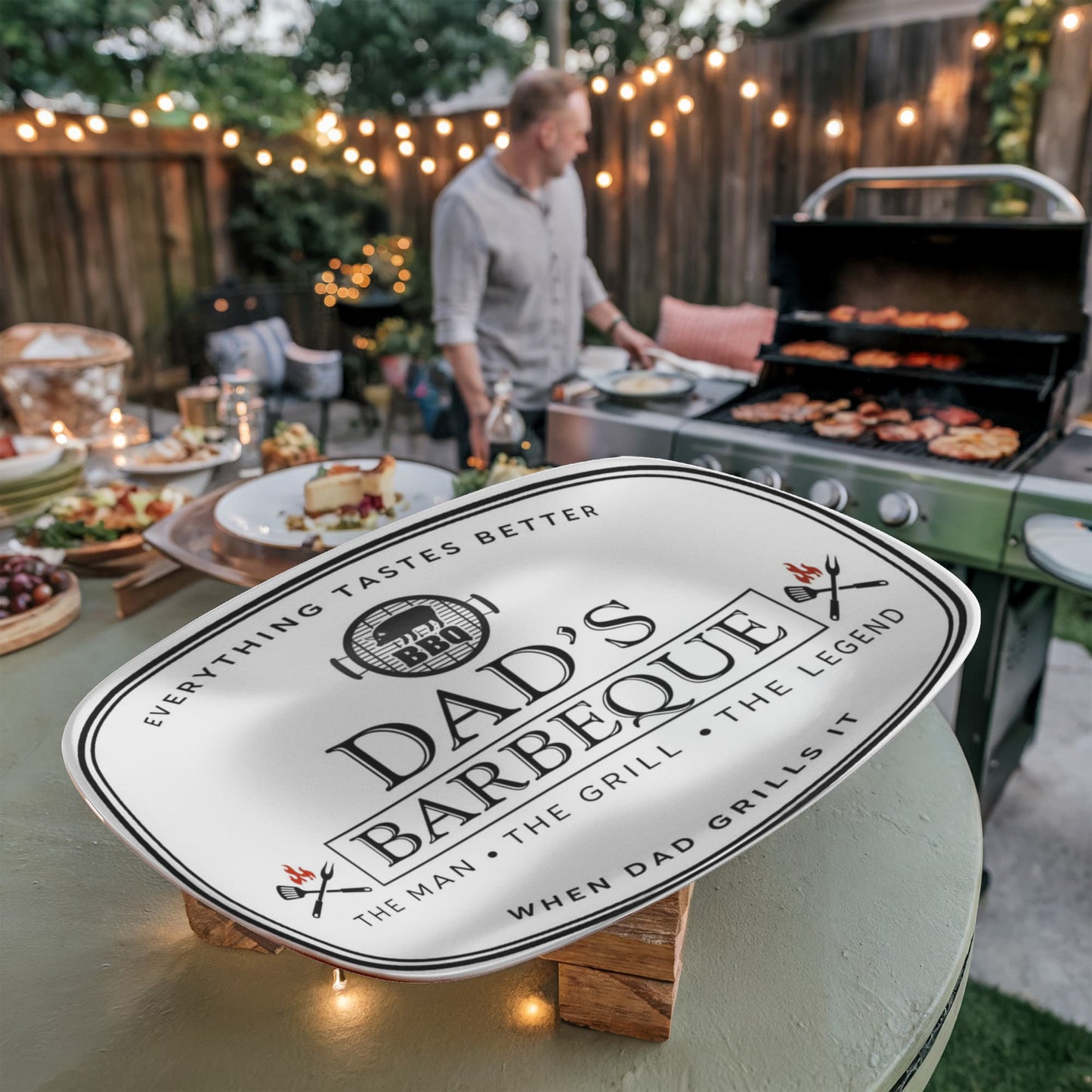 Dad's BBQ Serving Tray for Dad