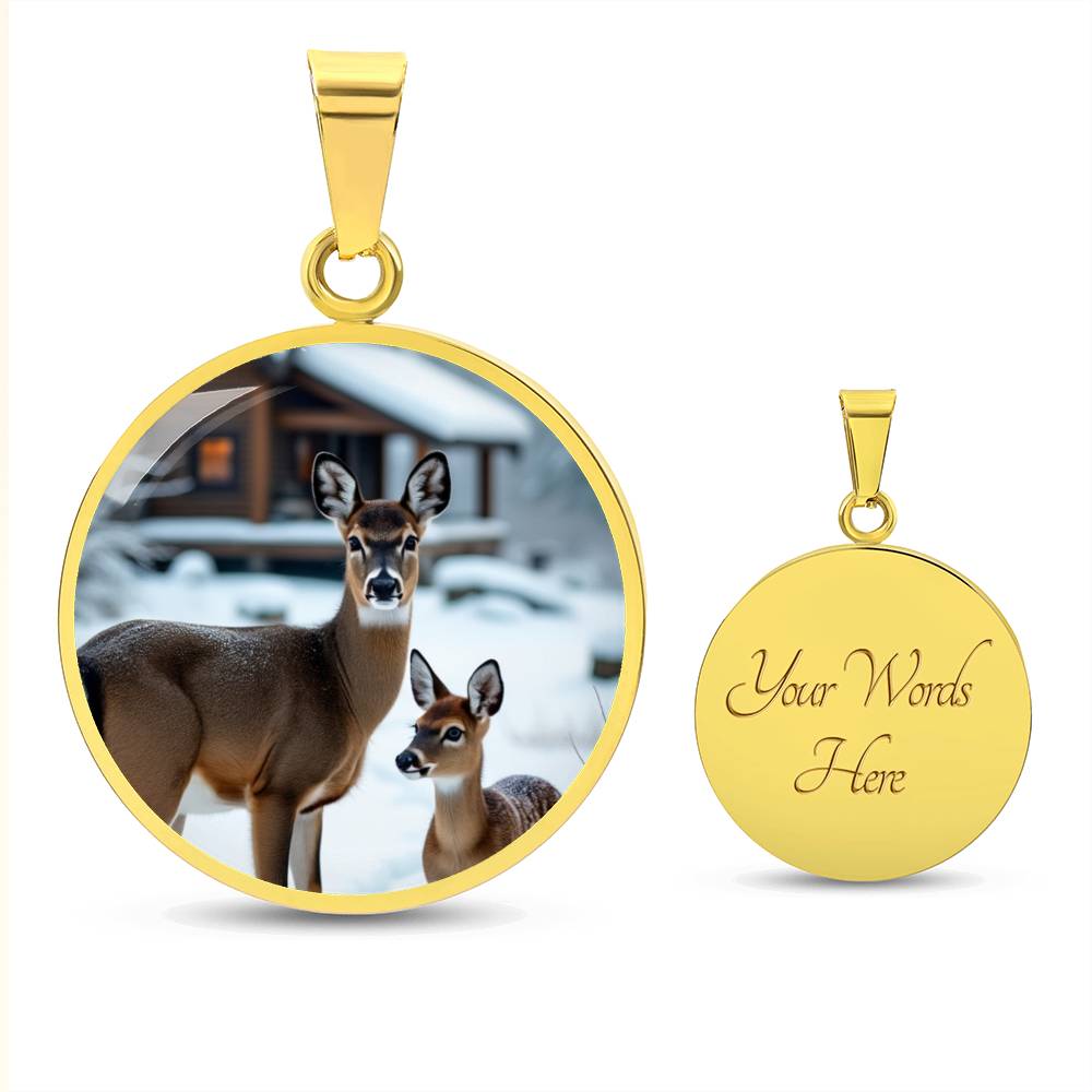 Deer Doe Personalized Pendant Necklace