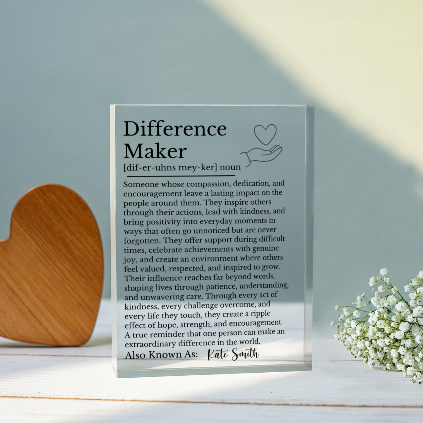 Difference Maker Plaque