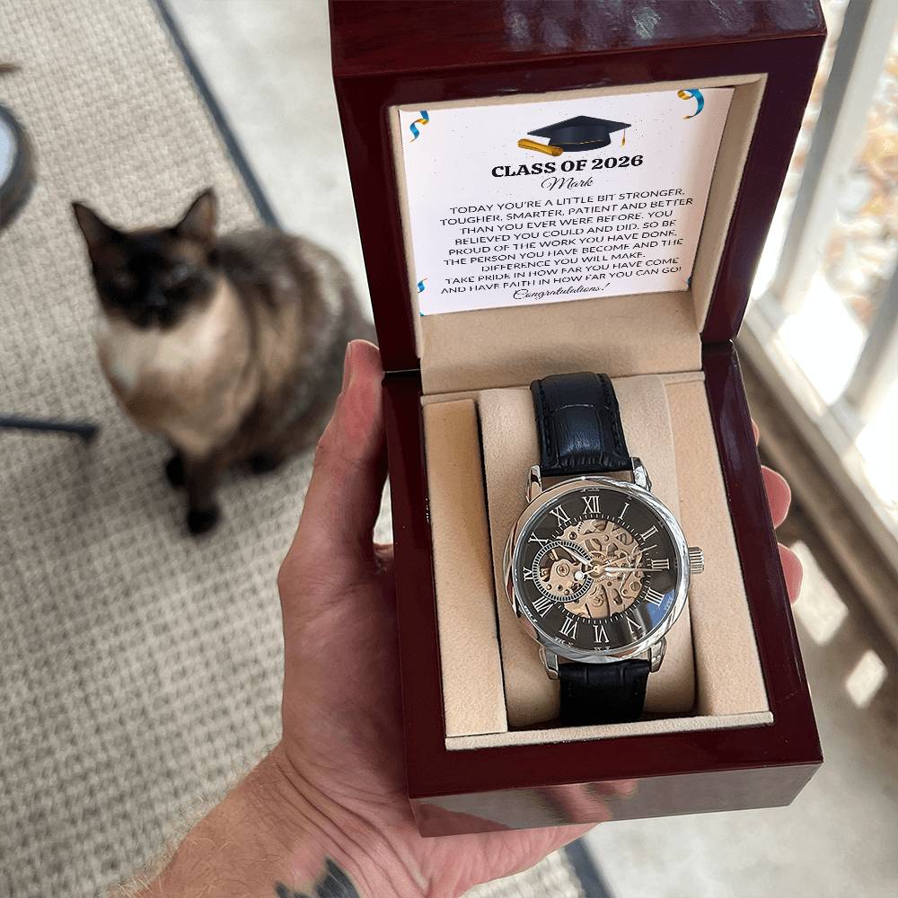 Class of 2026 Graduation Gift Openwork Watch