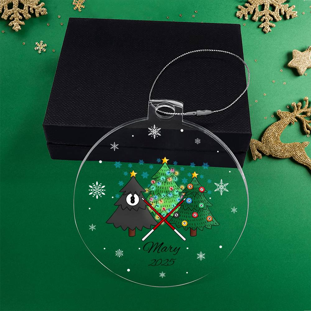 Pool Christmas Tree Ornament Acrylic Ornament Plaque