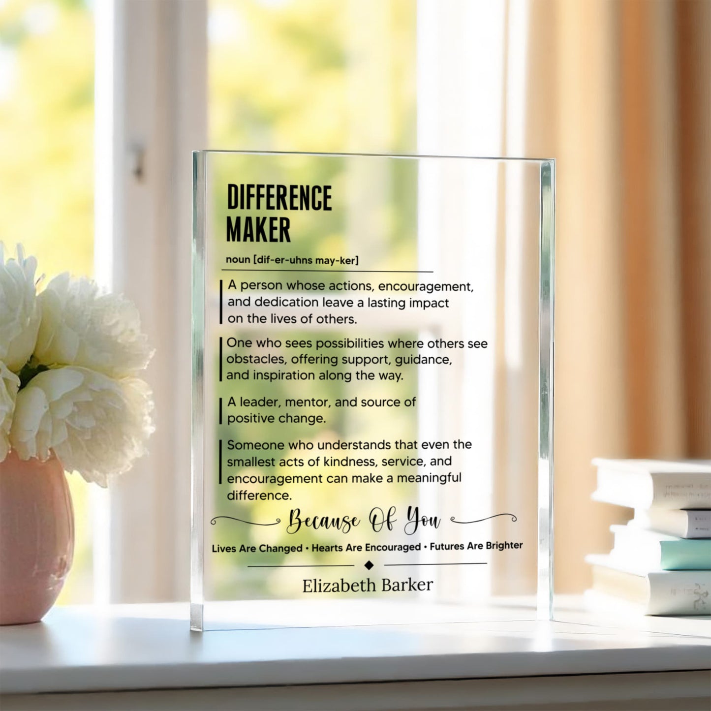 Difference Maker Plaque